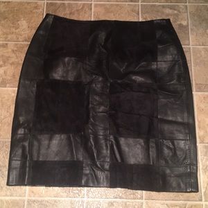 Alfani genuine leather pencil skirt